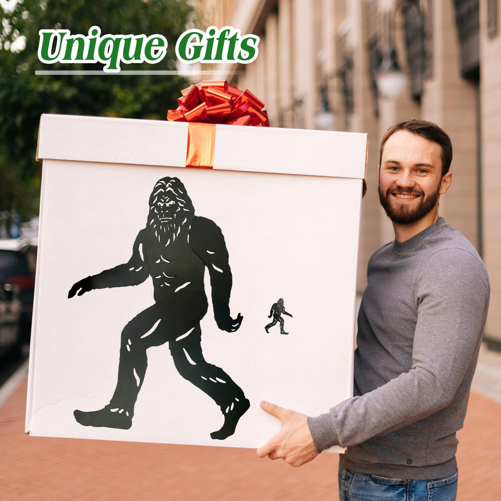 SRDJXY Bigfoot beside person illustrating life-size scale and impact
