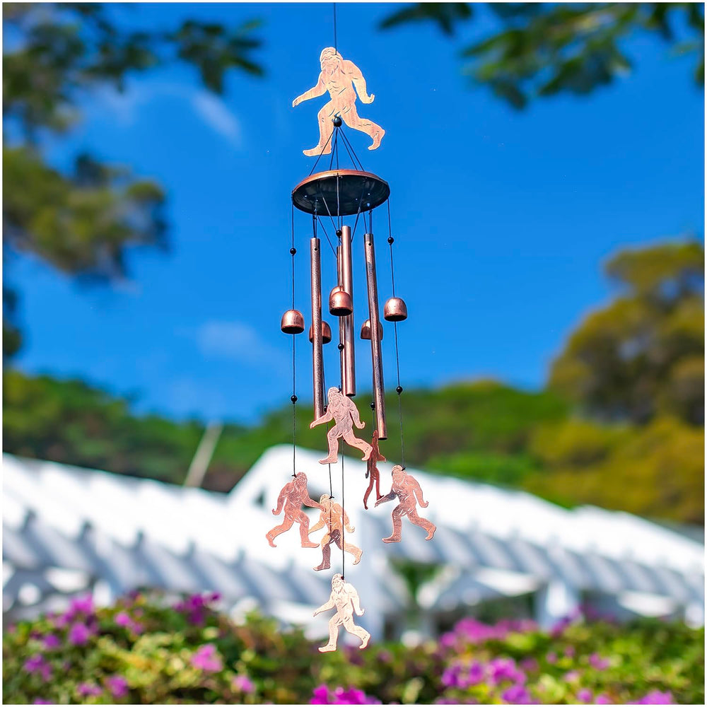 SRDJXY chime displayed on garden shepherd hook adding character to yard