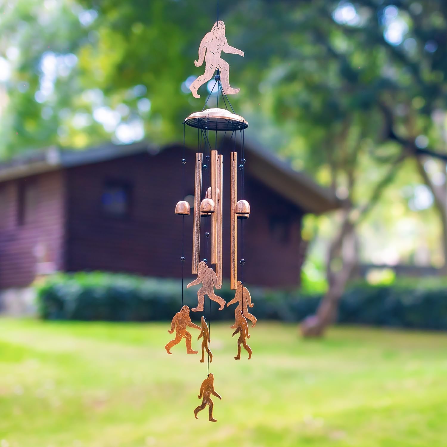 SRDJXY wind chime hanging on porch creating ambient sound and cozy atmosphere