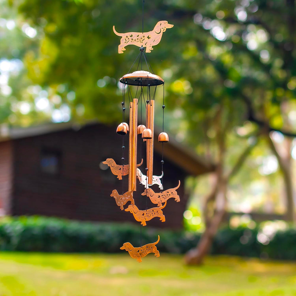 SRDJXY dachshund close-up of metal cutout detailing and durable finish