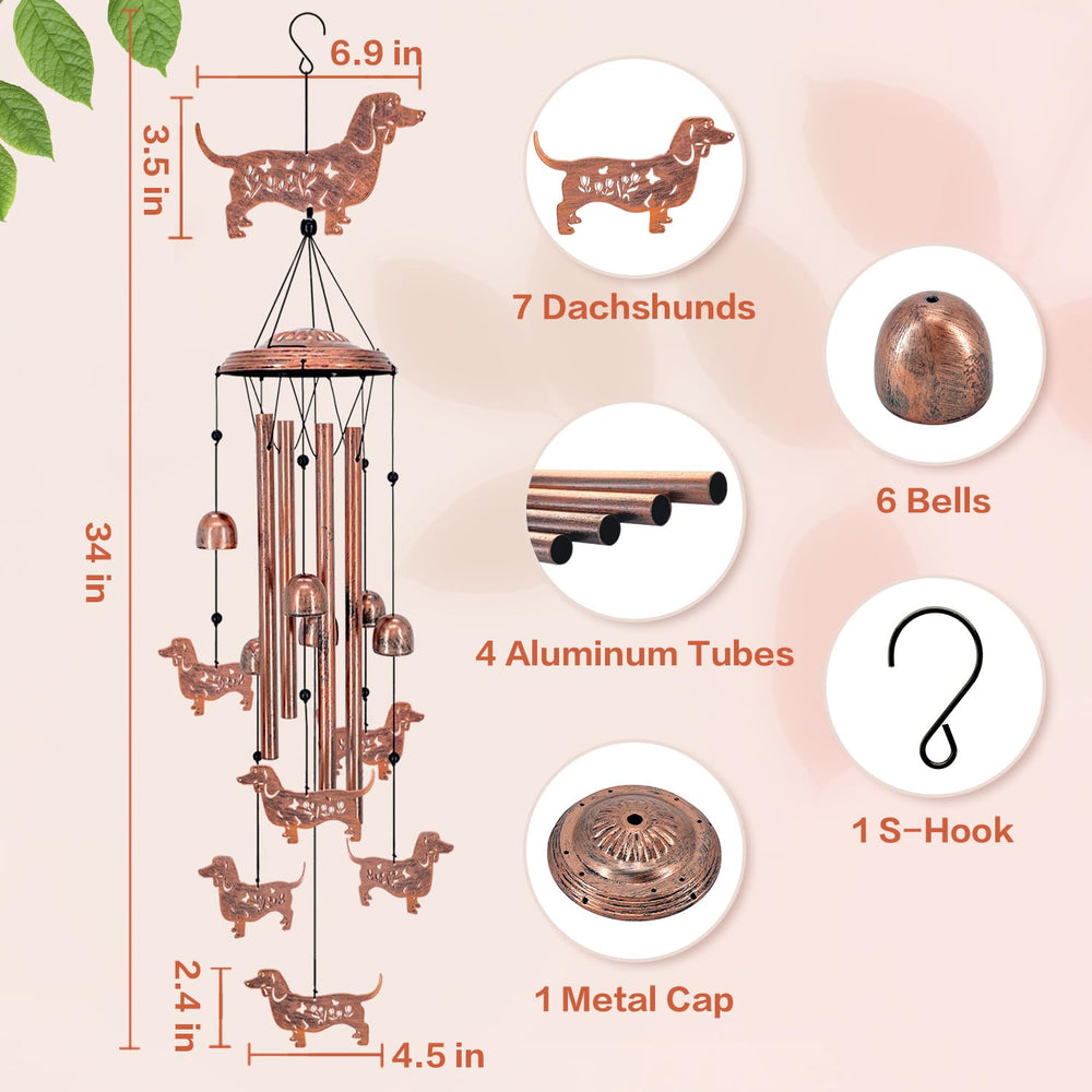SRDJXY dachshund decorative top cover and S-hook for secure hanging