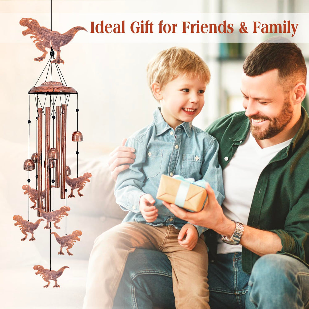 SRDJXY wind chime hanging on porch offering a pleasant soundscape benefit for outdoor spaces