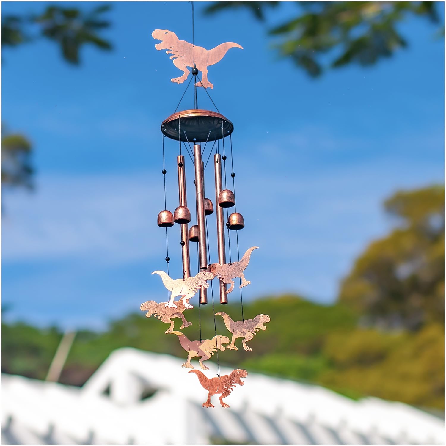 SRDJXY wind chime held in hand to show scale and convenient sizing benefit