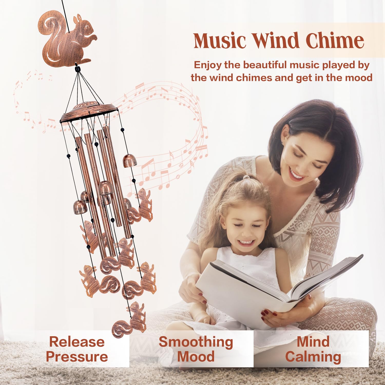 SRDJXY aluminum tubes and bells creating clear melodic tones