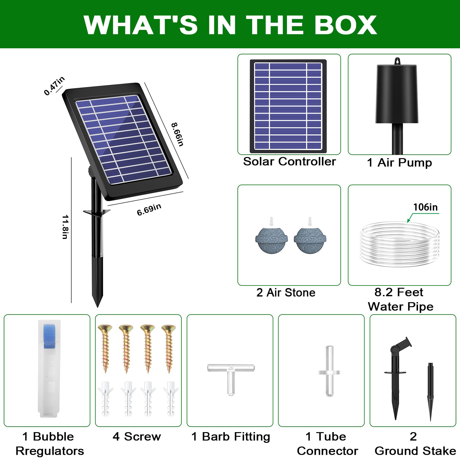 Srygery package contents laid out showing all included accessories