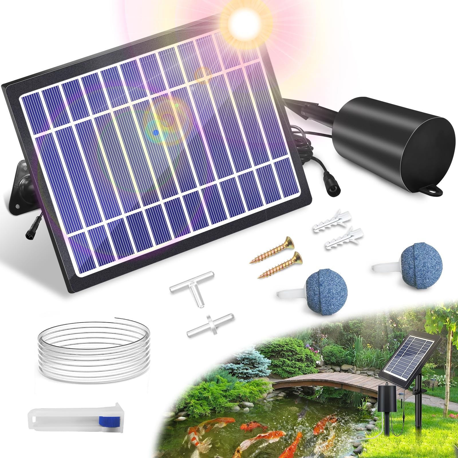 Srygery solar panel front view showing compact design and efficient charging