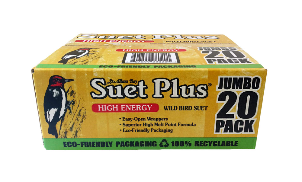 ST. ALBANS BAY SUET PLUS front packaging showing 20-pack and benefits