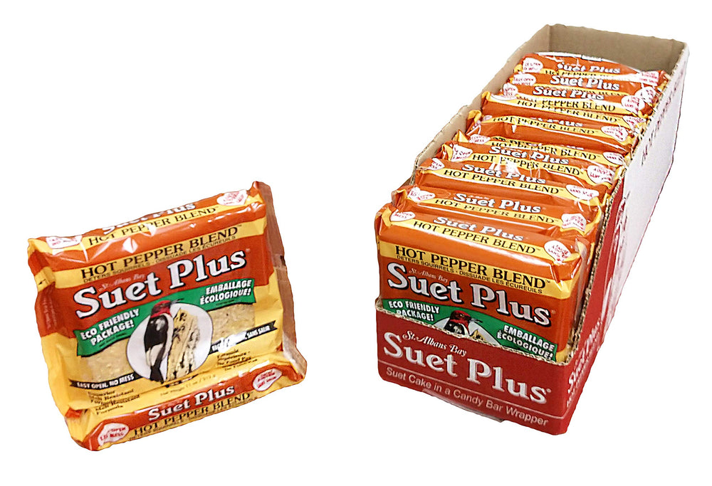 ST. ALBANS BAY SUET PLUS front packaging showing 12-pack and branding benefit long-lasting feed