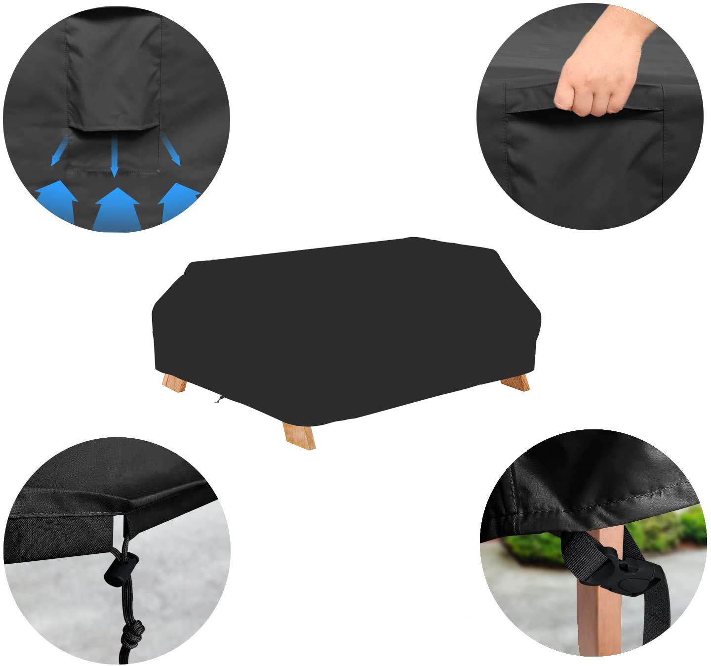 StorMaster folded compact cover ready for storage, saving space