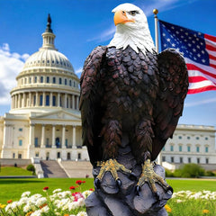 STABYLIS front view of bald eagle statue showing full pose and patriotic presence