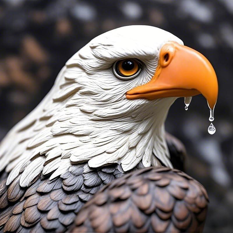 STABYLIS side profile of eagle figurine demonstrating lifelike beak and posture