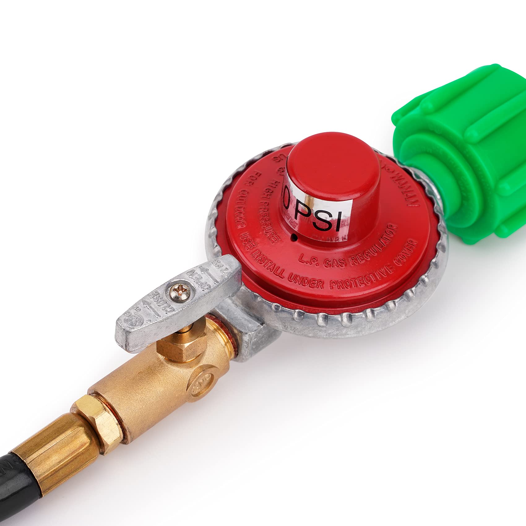 Stanbroil close detail of 3/8" flare swivel fitting showing tight seal benefit