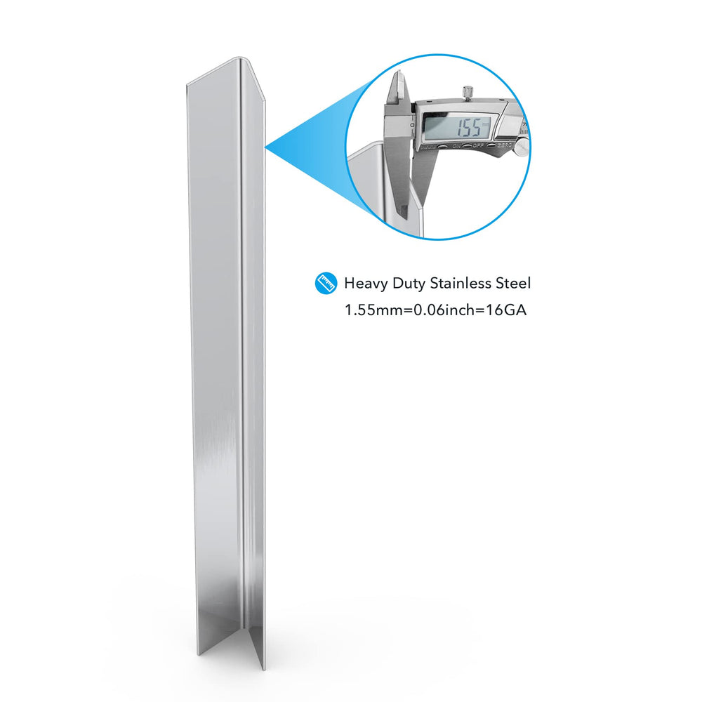 Stanbroil bars installed on a grill protecting burners for even heat
