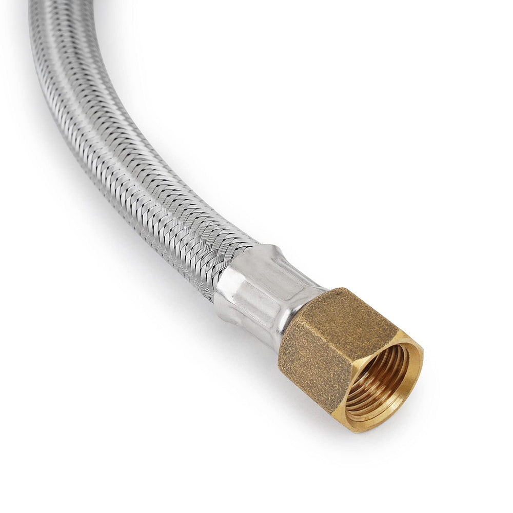 Stanbroil solid brass 3/8-inch female flare connection showing secure sealed joint