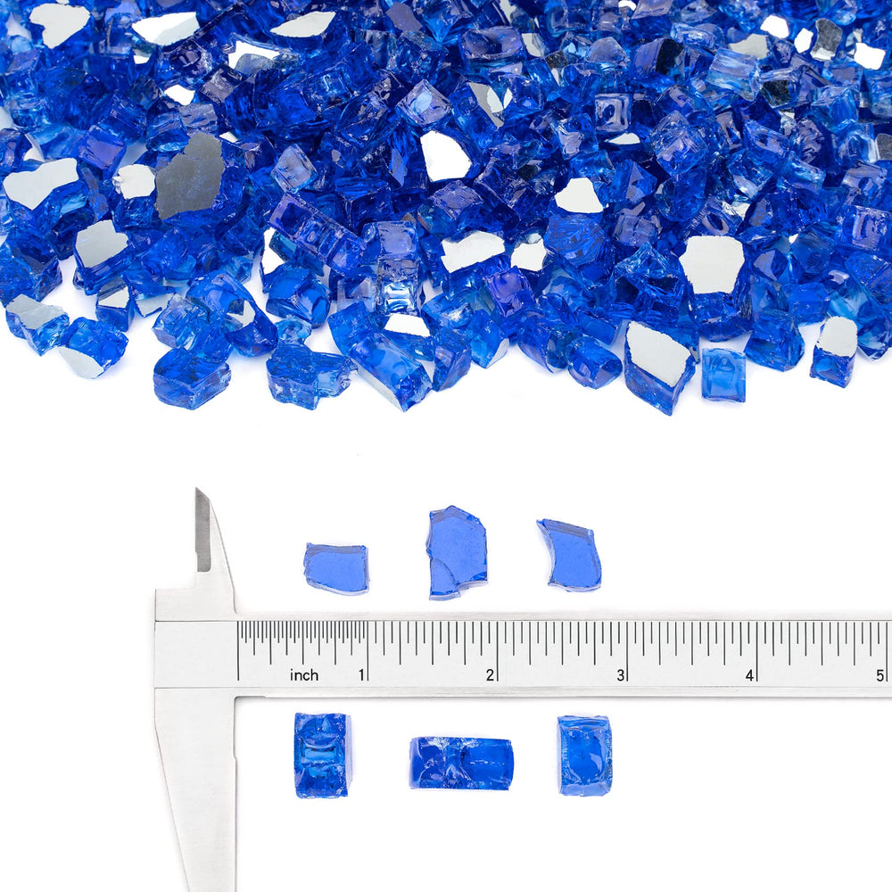 Stanbroil close-up 1/2 inch cobalt blue beads revealing tempered edges and consistent jewel-like color