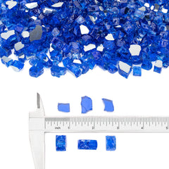 Stanbroil close-up 1/2 inch cobalt blue beads revealing tempered edges and consistent jewel-like color