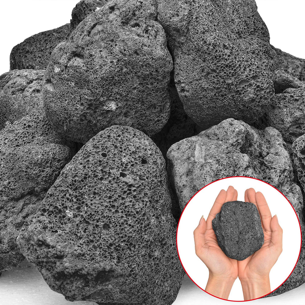 Stanbroil lava rock close-up showing textured granules and durable heat resistance