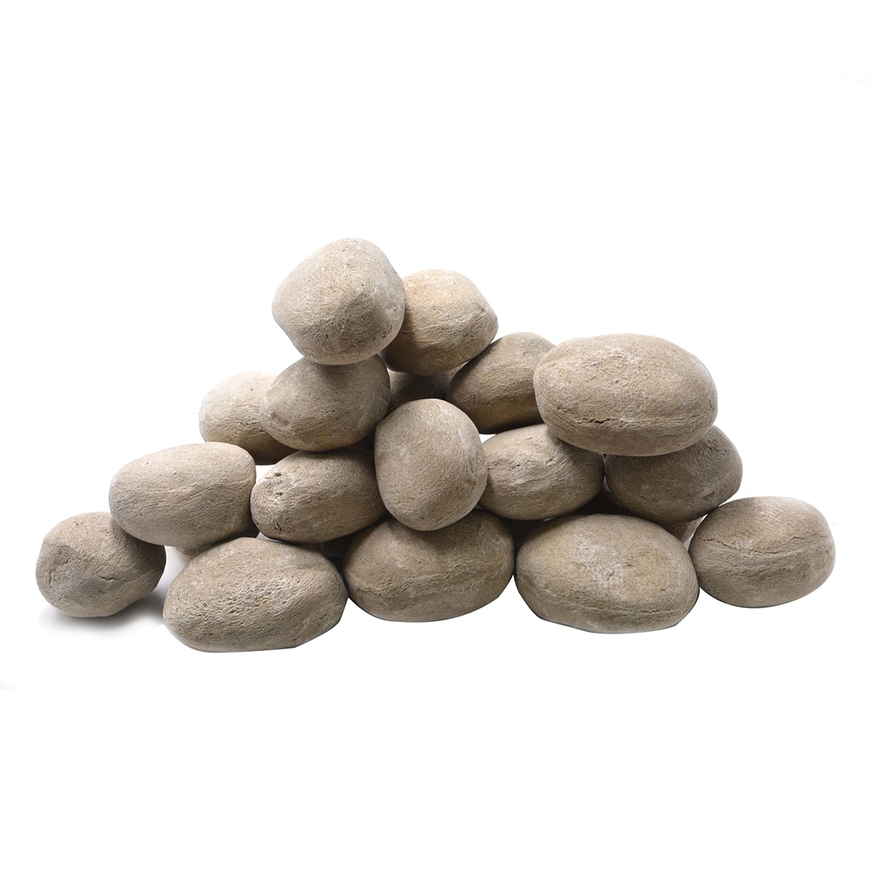 Stanbroil close-up of ceramic fiber pebble texture showing heat-resistant surface