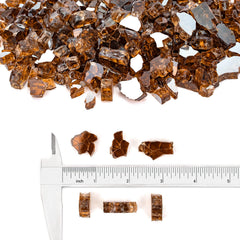 Close-up of Stanbroil tempered glass beads showing texture and durable tempered finish