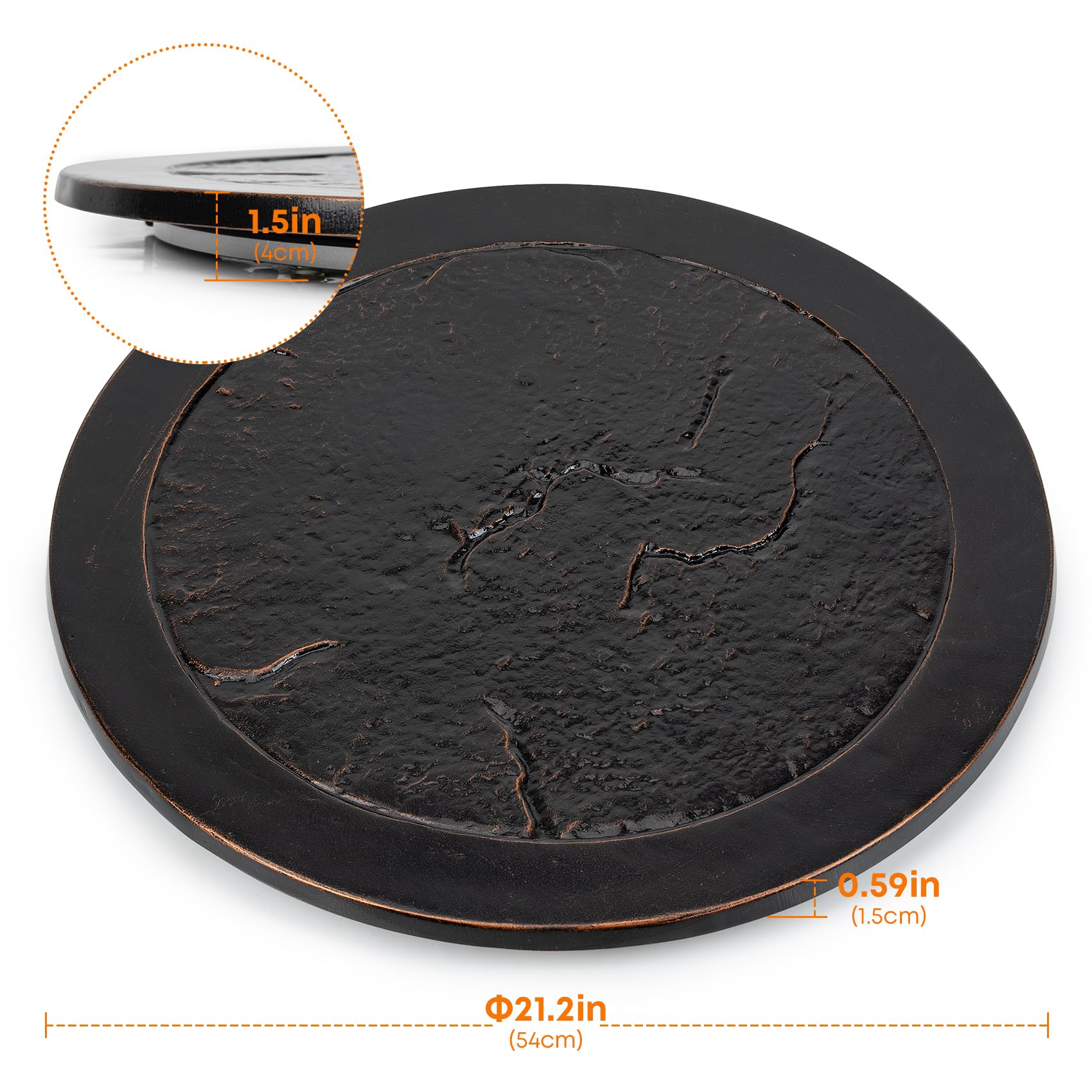 Stanbroil close-up of cast aluminum texture highlighting durable weatherproof surface