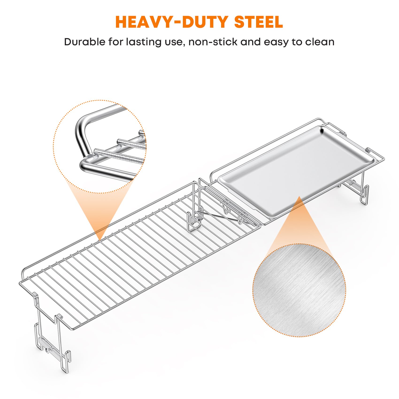 Stanbroil chrome-plated frame closeup showing rust-resistant construction
