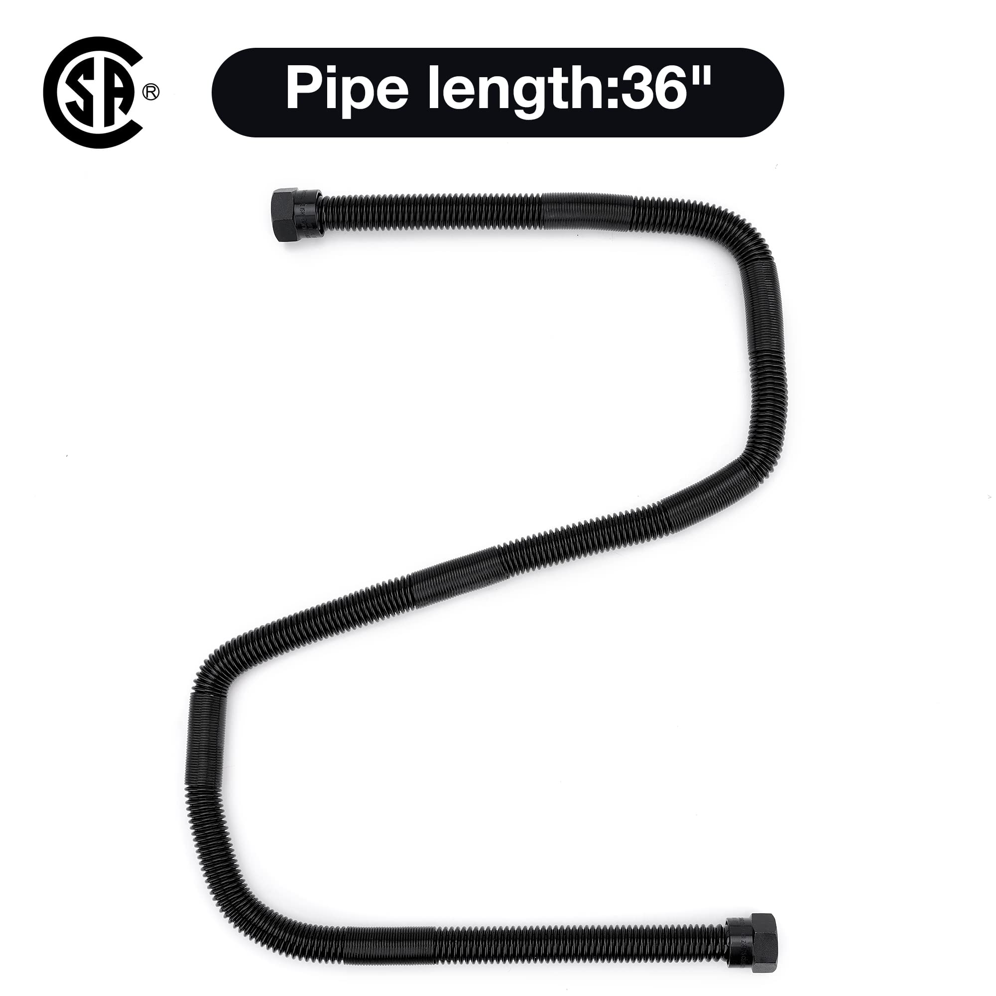 Stanbroil close-up corrugated hose showing flexible stainless-steel durability