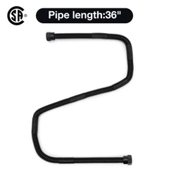 Stanbroil close-up corrugated hose showing flexible stainless-steel durability