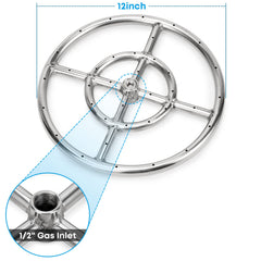 Stanbroil close-up of drilled concentric ports for even, low-noise flames