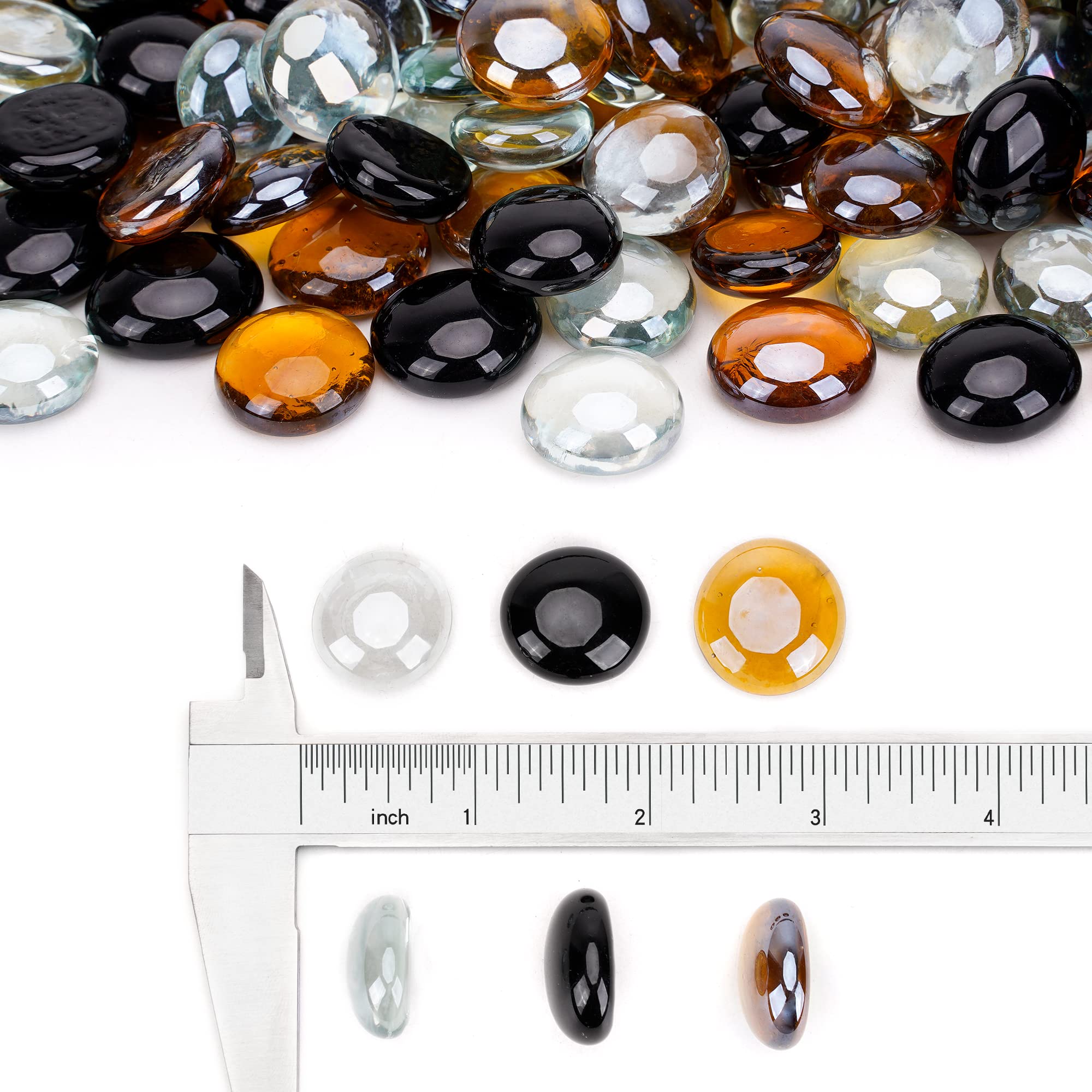 Stanbroil close-up of 1/2 inch mixed-color beads benefit: jewel-like reflective finish