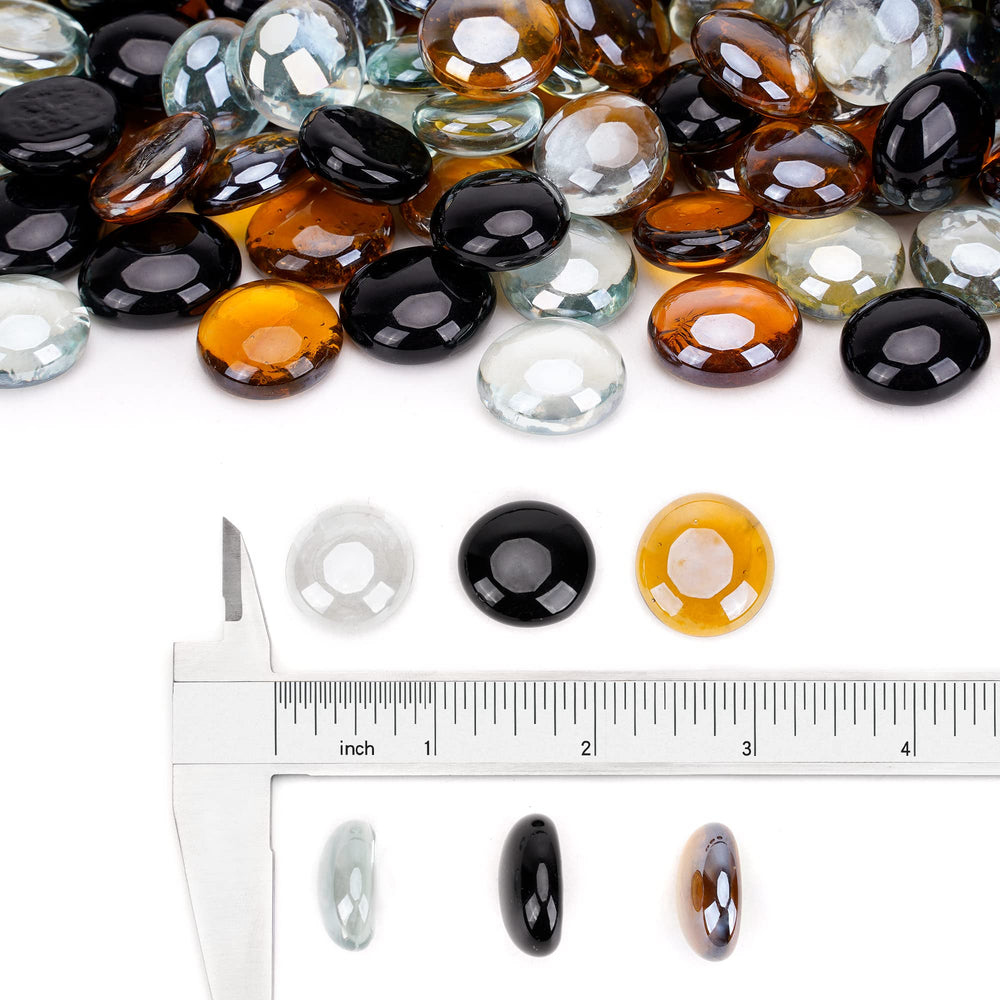 Stanbroil close-up of 1/2 inch mixed-color beads benefit: jewel-like reflective finish