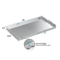 Stanbroil closeup stainless surface highlighting smooth finish and easy-clean benefit