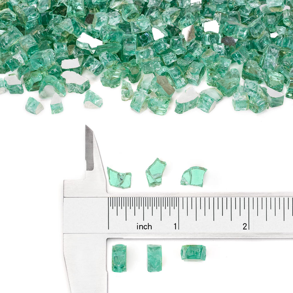 stanbroil close-up of 1/4 inch tempered beads showing consistent color and reflective finish