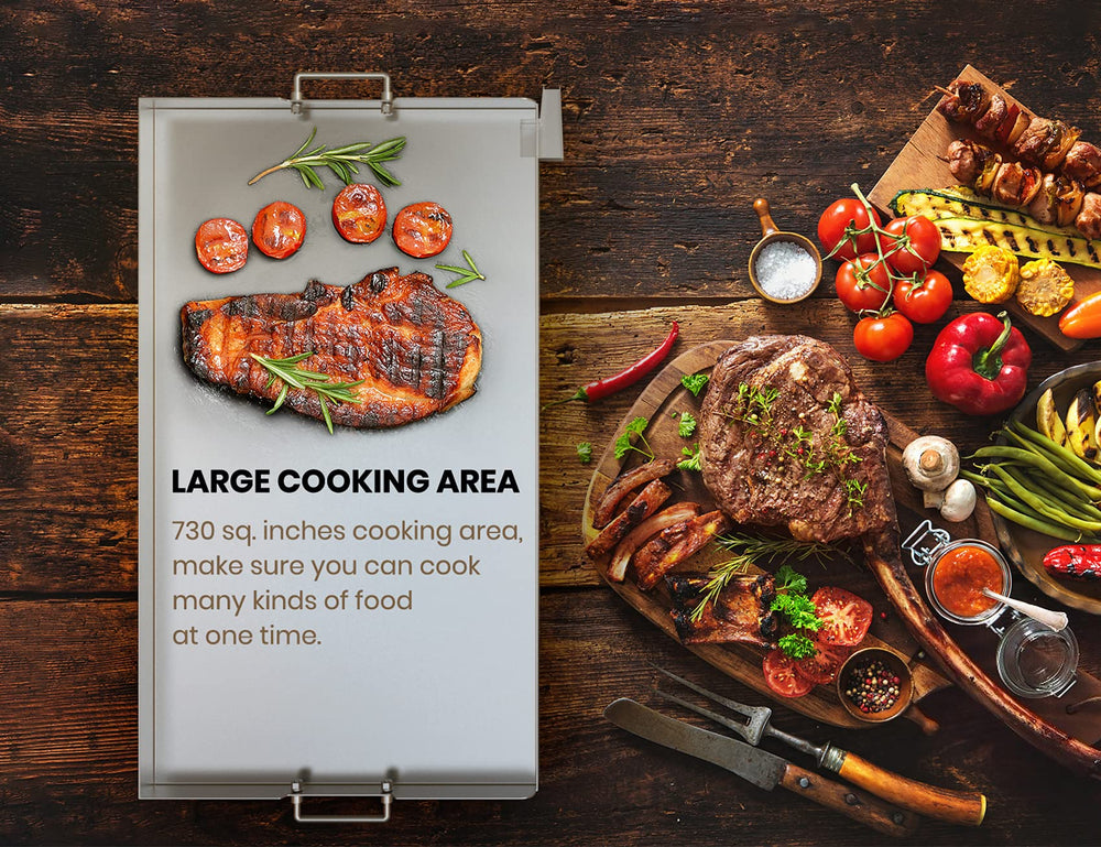 Stanbroil cooking large breakfast spread showing capacity benefit for gatherings
