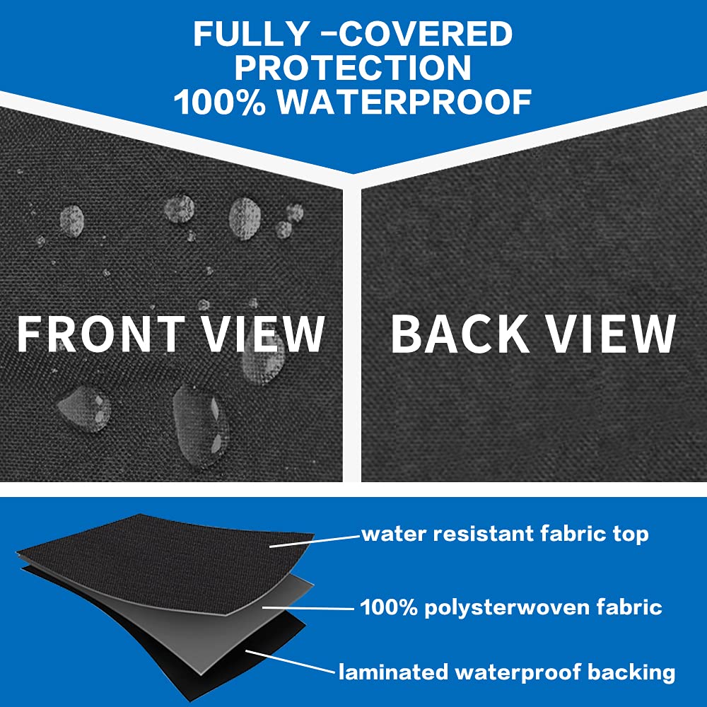 Stanbroil cover fitted on heater demonstrating weather protection