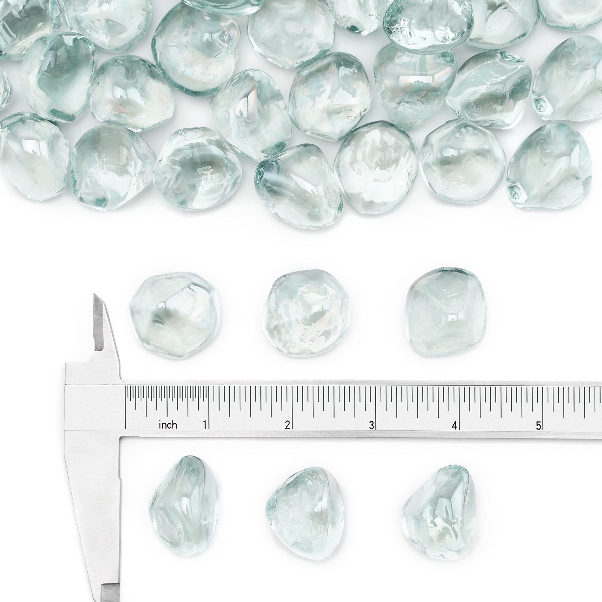 Stanbroil close-up of 1/2 inch glass diamonds showing tempered texture and shine