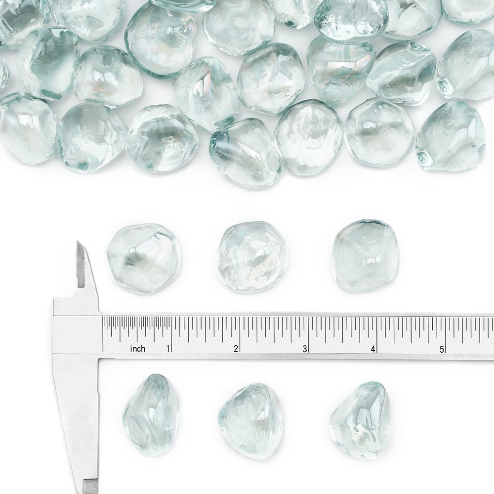 Stanbroil close-up of 1/2 inch glass diamonds showing tempered texture and shine