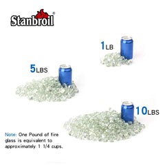 Stanbroil in-use in a fire pit showing brighter flames and cleaner appearance