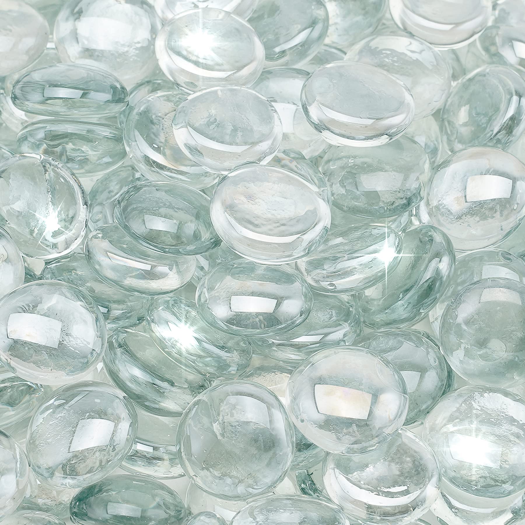 Stanbroil front pile of 1/2 inch Crystal Ice beads showing sparkle and durable finish