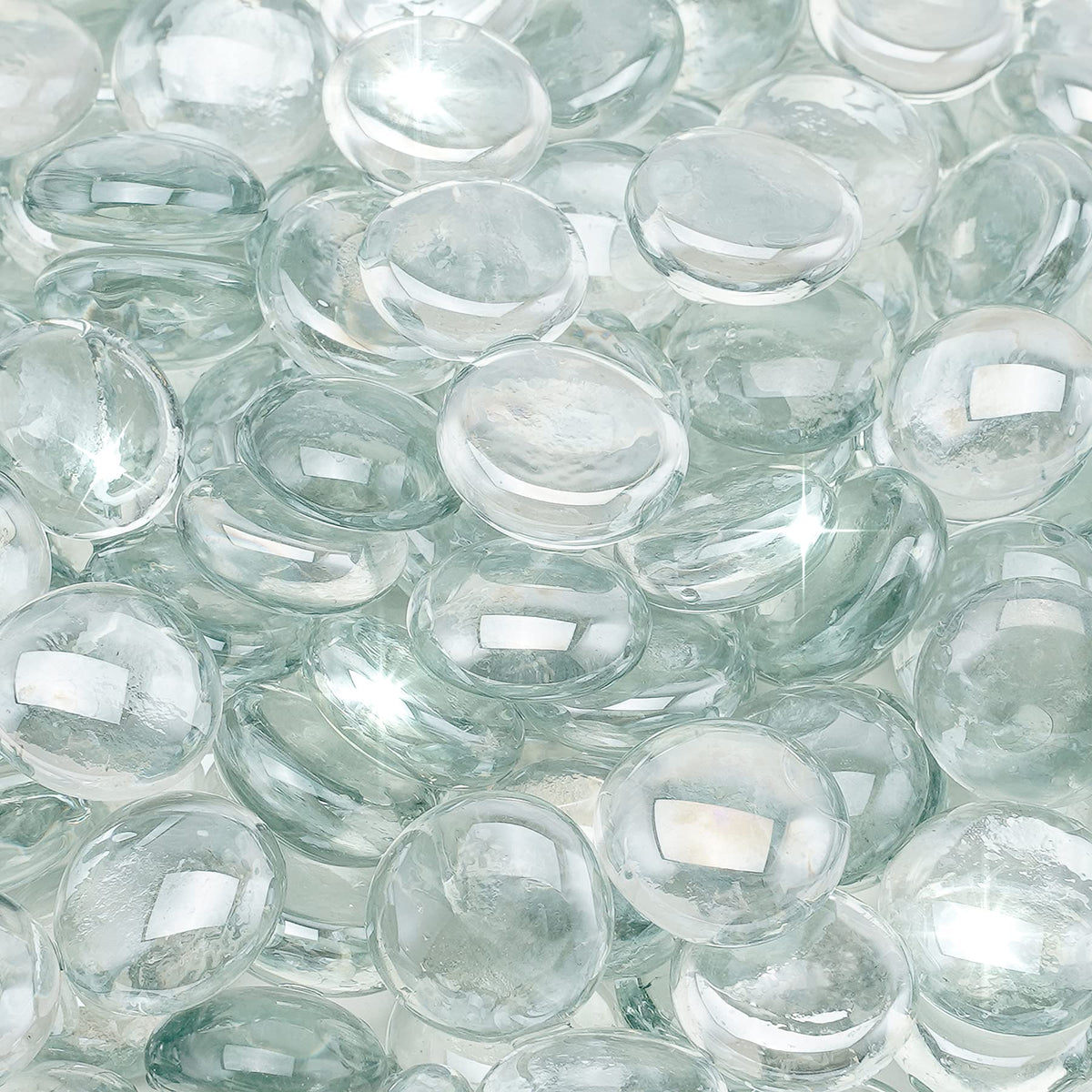 Stanbroil front pile of 1/2 inch Crystal Ice beads showing sparkle and durable finish