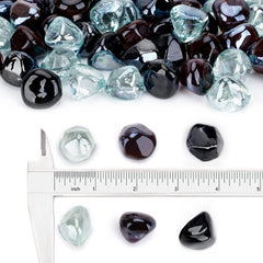 Stanbroil diamond glass close-up displaying tempered facets and durable texture for sparkling flames