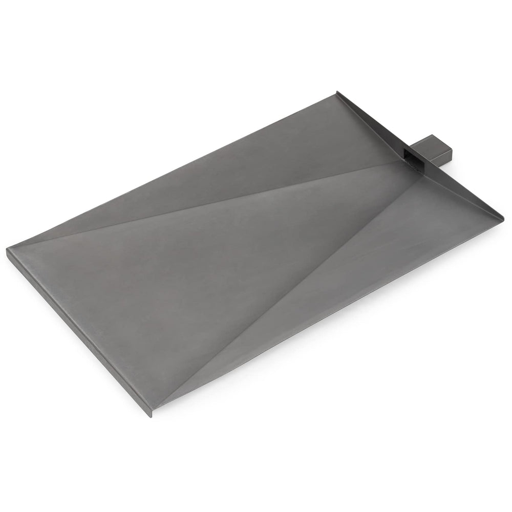 Stanbroil front view of drip tray showing full pan protecting grill