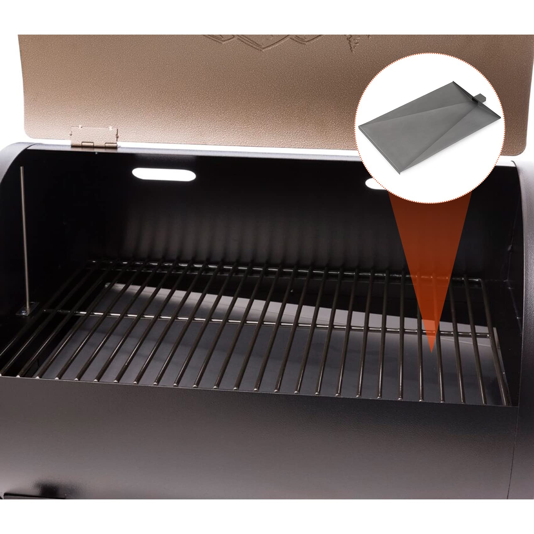 Stanbroil steel texture detail demonstrating rust-resistant durability