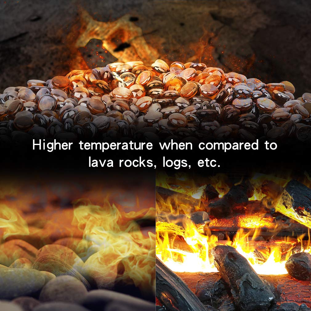 Stanbroil fire pit in use showing even glow and enhanced flame reflection