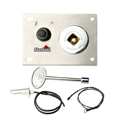 Stanbroil front face plate showing valve and neat finish for easy control