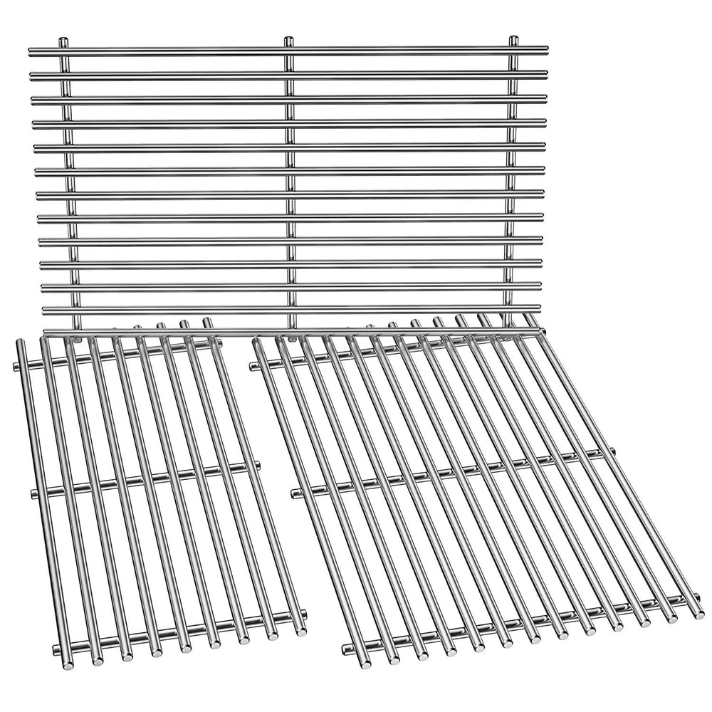 Stanbroil front view stainless grates showing full cooking surface and clear fit
