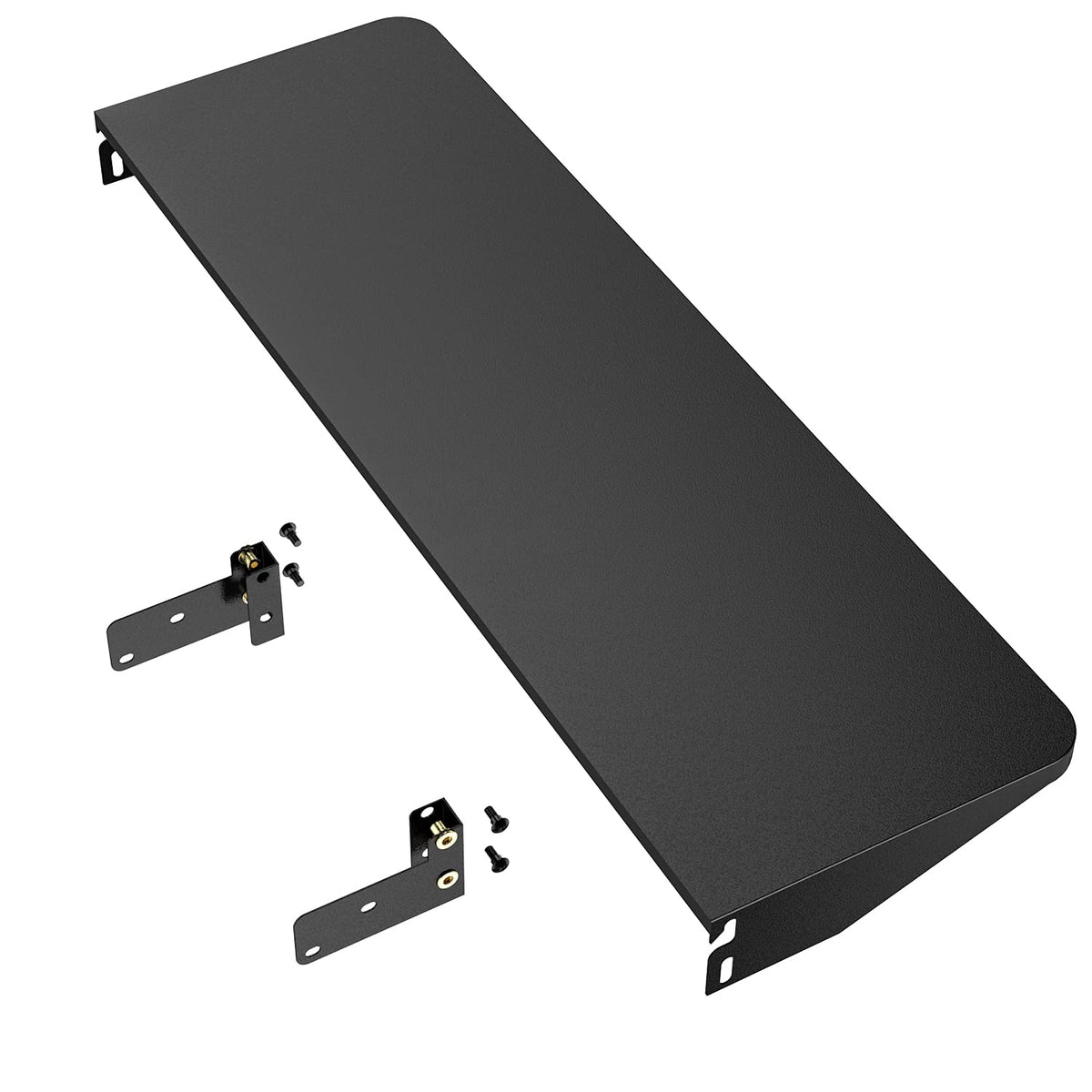 Stanbroil front-mounted shelf attached to Traeger-style grill for extra prep space