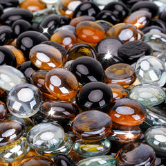 Stanbroil front packaging showing 10-pound bag and mixed-color glass beads benefit: easy storage