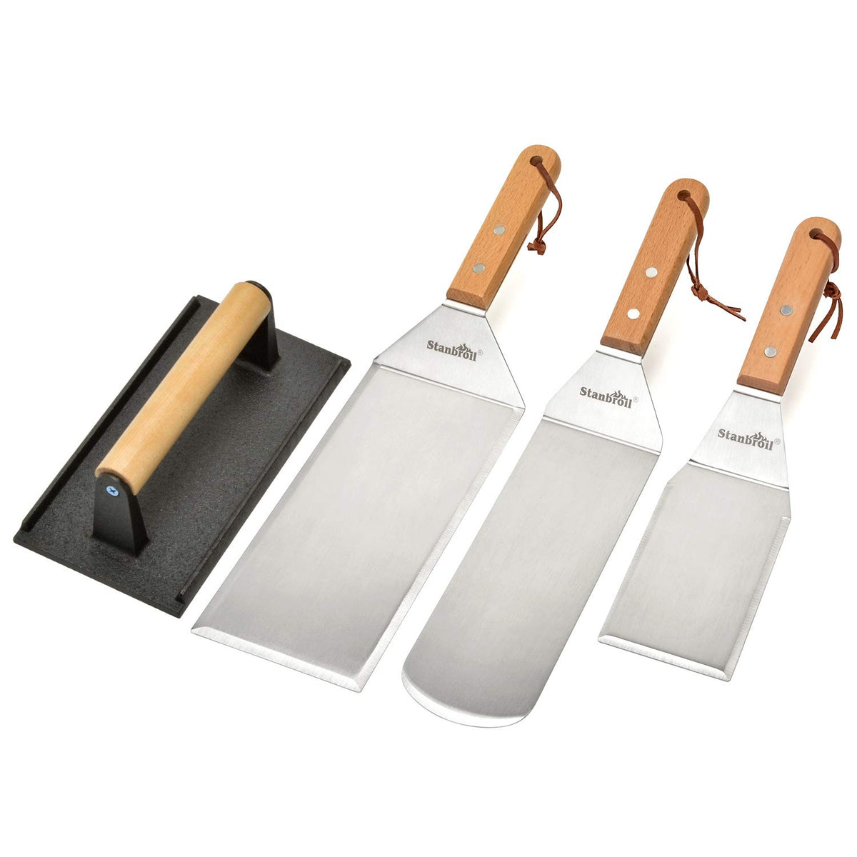 Stanbroil set front view showing tools and benefits for durable grilling