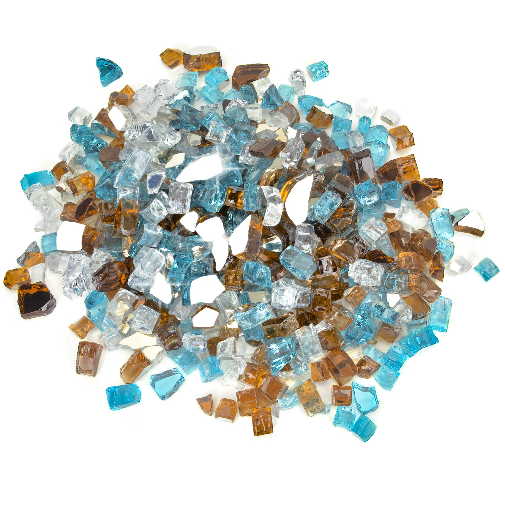 Stanbroil front packaging showing mixed-color fire glass and benefit of colorful flames