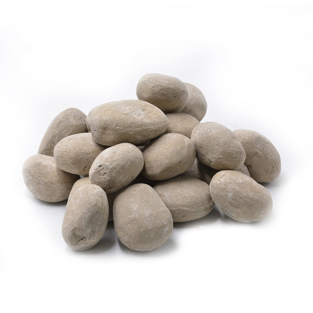 Stanbroil front view of 24-piece pebble set showing beige finish and coverage benefit
